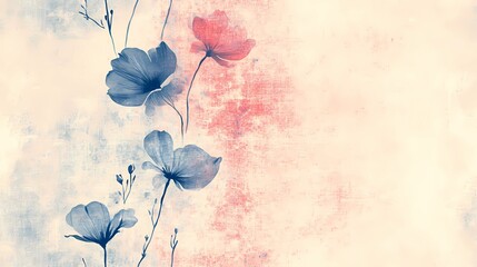 Tile of old-fashioned floral wallpaper with intricate botanical details and retro styling, perfect for classic-themed projects and vintage decor.