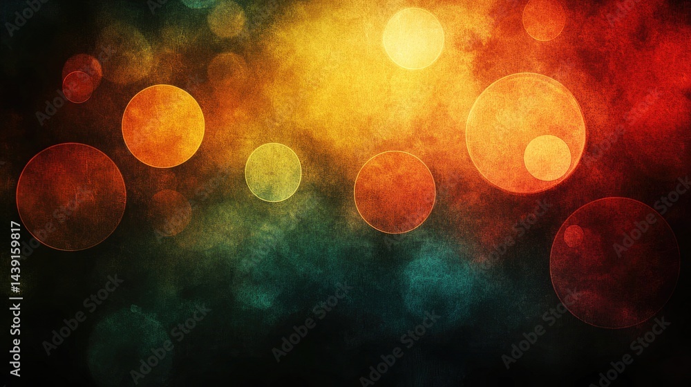 Poster abstract colorful background with bokeh and dark texture. perfect for backgrounds, wallpapers, or ad