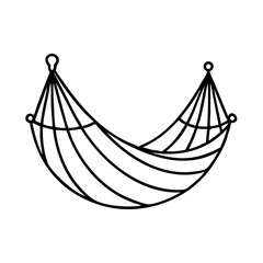 hammock icon, hammock line art - simple line art of hammock, perfect for hammock logos and icons