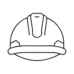 hard hat icon, hard hat line art - simple line art of hard hat, perfect for hard hat logos and icons