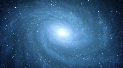 Fototapeta premium Spiral galaxy's vibrant celestial display.