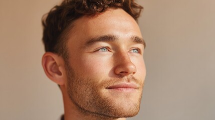 Obraz premium capture serene portrait reflecting essence of father day any race age or gender