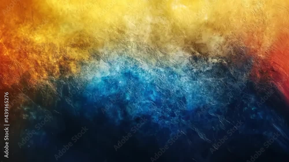 Poster vibrant gradient waves: dynamic flow of vivid colors in motion