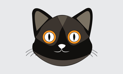 Cat emoji icon vector image.