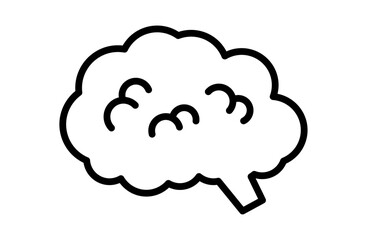 脳みそのシンプルアイコンベクターイラスト