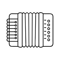 accordion icon, accordion line art - simple line art of accordion, perfect for accordion logos and icons