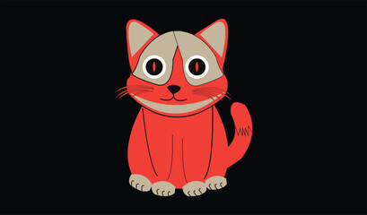 Cat emoji icon vector image.