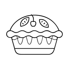 apple pie icon, apple pie line art - simple line art of apple pie, perfect for apple pie logos and icons