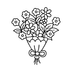 appreciation bouquet icon, appreciation bouquet line art - simple line art of appreciation bouquet, perfect for appreciation bouquet logos and icons