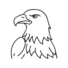 bald eagle icon, bald eagle line art - simple line art of bald eagle, perfect for bald eagle logos and icons