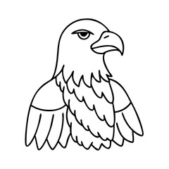 bald eagle icon, bald eagle line art - simple line art of bald eagle, perfect for bald eagle logos and icons