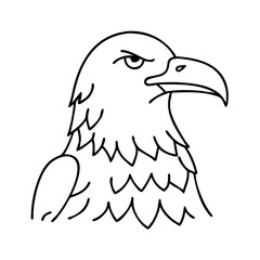 bald eagle icon, bald eagle line art - simple line art of bald eagle, perfect for bald eagle logos and icons