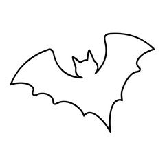 bat silhouette icon, bat silhouette line art - simple line art of bat silhouette, perfect for bat silhouette logos and icons