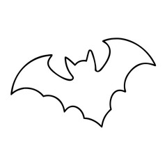 bat silhouette icon, bat silhouette line art - simple line art of bat silhouette, perfect for bat silhouette logos and icons