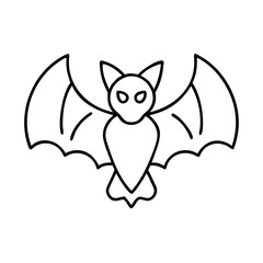 bat icon, bat line art - simple line art of bat, perfect for bat logos and icons