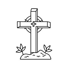 battlefield cross icon, battlefield cross line art - simple line art of battlefield cross, perfect for battlefield cross logos and icons