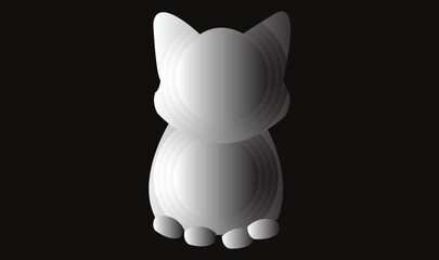 Cat emoji icon vector image.