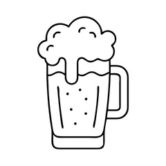 beer foam icon, beer foam line art - simple line art of beer foam, perfect for beer foam logos and icons