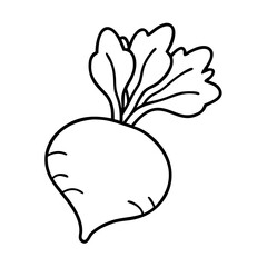 beetroot icon, beetroot line art - simple line art of beetroot, perfect for beetroot logos and icons