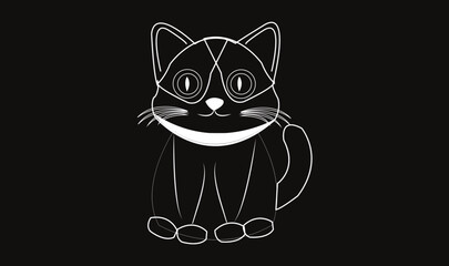 Cat emoji icon vector image.
