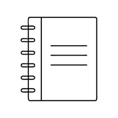 blank notebook icon, blank notebook line art - simple line art of blank notebook, perfect for blank notebook logos and icons