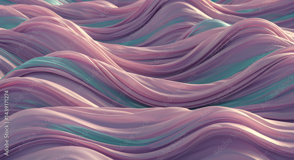 Aufkleber luxurious waves artistic background with soft colors and dynamic formations