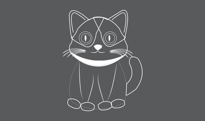 Cat emoji icon vector image.
