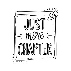 bookmark saying just one more chapter icon