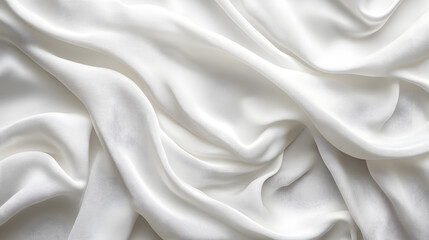 Obraz premium Soft white fabric texture horizontal pure background textile smooth surface minimalistic design