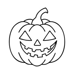cackling jack o lantern icon, cackling jack o lantern line art - simple line art of cackling jack o lantern, perfect for cackling jack o lantern logos and icons