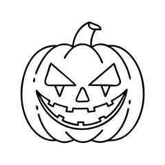 cackling jack o lantern icon, cackling jack o lantern line art - simple line art of cackling jack o lantern, perfect for cackling jack o lantern logos and icons