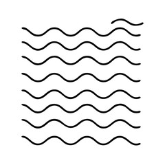 calm waves icon, calm waves line art - simple line art of calm waves, perfect for calm waves logos and icons