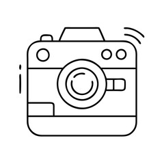 camera icon, camera line art - simple line art of camera, perfect for camera logos and icons