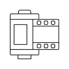 camera roll icon, camera roll line art - simple line art of camera roll, perfect for camera roll logos and icons