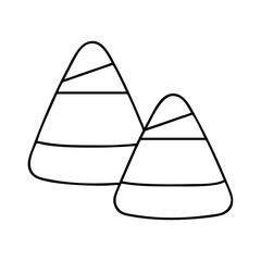 candy corn icon, candy corn line art - simple line art of candy corn, perfect for candy corn logos and icons