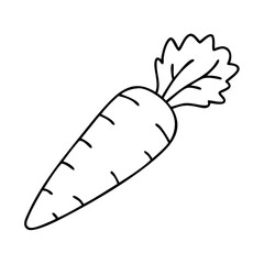 carrot icon, carrot line art - simple line art of carrot, perfect for carrot logos and icons
