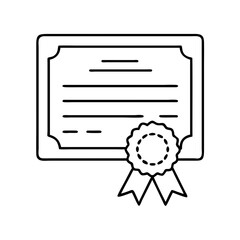 certificate of appreciation icon, certificate of appreciation line art - simple line art of certificate of appreciation, perfect for certificate of appreciation logos and icons
