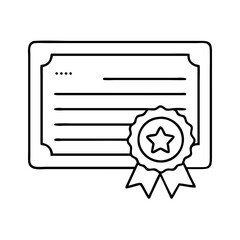 certificate of appreciation icon, certificate of appreciation line art - simple line art of certificate of appreciation, perfect for certificate of appreciation logos and icons