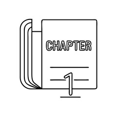 chapter heading icon, chapter heading line art - simple line art of chapter heading, perfect for chapter heading logos and icons