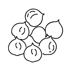 chickpeas icon, chickpeas line art - simple line art of chickpeas, perfect for chickpeas logos and icons