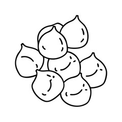 chickpeas icon, chickpeas line art - simple line art of chickpeas, perfect for chickpeas logos and icons