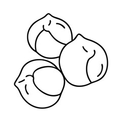 chickpeas icon, chickpeas line art - simple line art of chickpeas, perfect for chickpeas logos and icons