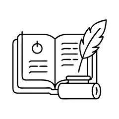 classic literature icon, classic literature line art - simple line art of classic literature, perfect for classic literature logos and icons