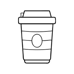 coffee cup icon, coffee cup line art - simple line art of coffee cup, perfect for coffee cup logos and icons