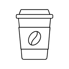 coffee to go cup icon, coffee to go cup line art - simple line art of coffee to go cup, perfect for coffee to go cup logos and icons