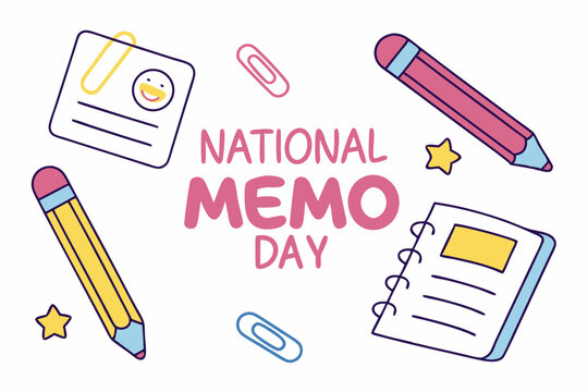 NATIONAL MEMO DAY vector illustration