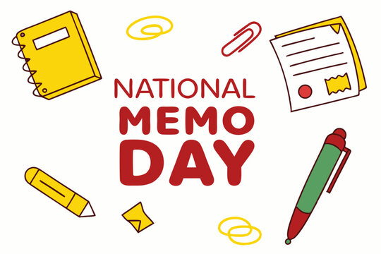 NATIONAL MEMO DAY vector illustration