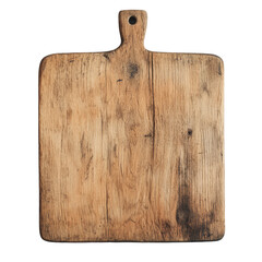 Fototapeta premium Natural wood cutting board on a clean transparent background showcasing its rustic texture and simplicity, Wood cut board on transparent backgroundfile