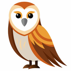 Naklejka premium owl on white background