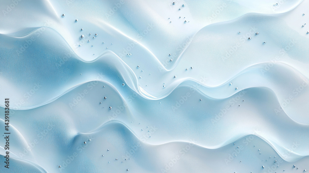 Poster abstract blue wave design with sparkle effects, abstract flowing swirl wavy transparent design eleme